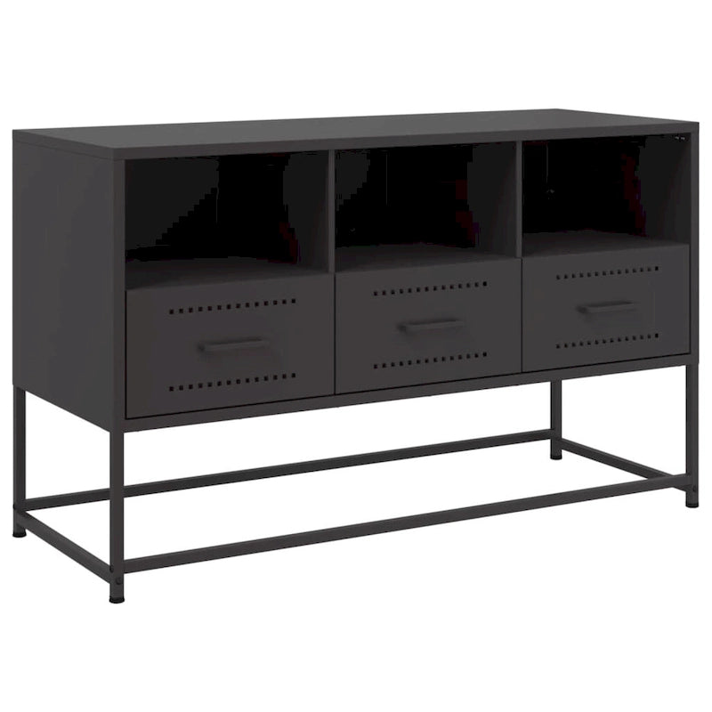 Meuble TV Centre de divertissement Meuble multimédia Meuble de salon Acier - 39,1 x 100,6 x 60,5 cm