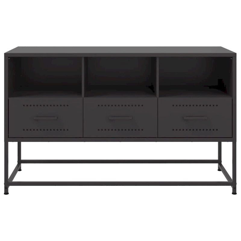 Meuble TV Centre de divertissement Meuble multimédia Meuble de salon Acier - 39,1 x 100,6 x 60,5 cm