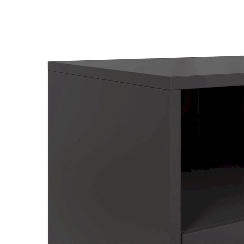 Meuble TV Centre de divertissement Meuble multimédia Meuble de salon Acier - 39,1 x 100,6 x 60,5 cm