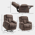 Fauteuil releveur électrique pour personnes âgées avec fonction massage et chauffage, fauteuil inclinable en tissu avec télécommandes