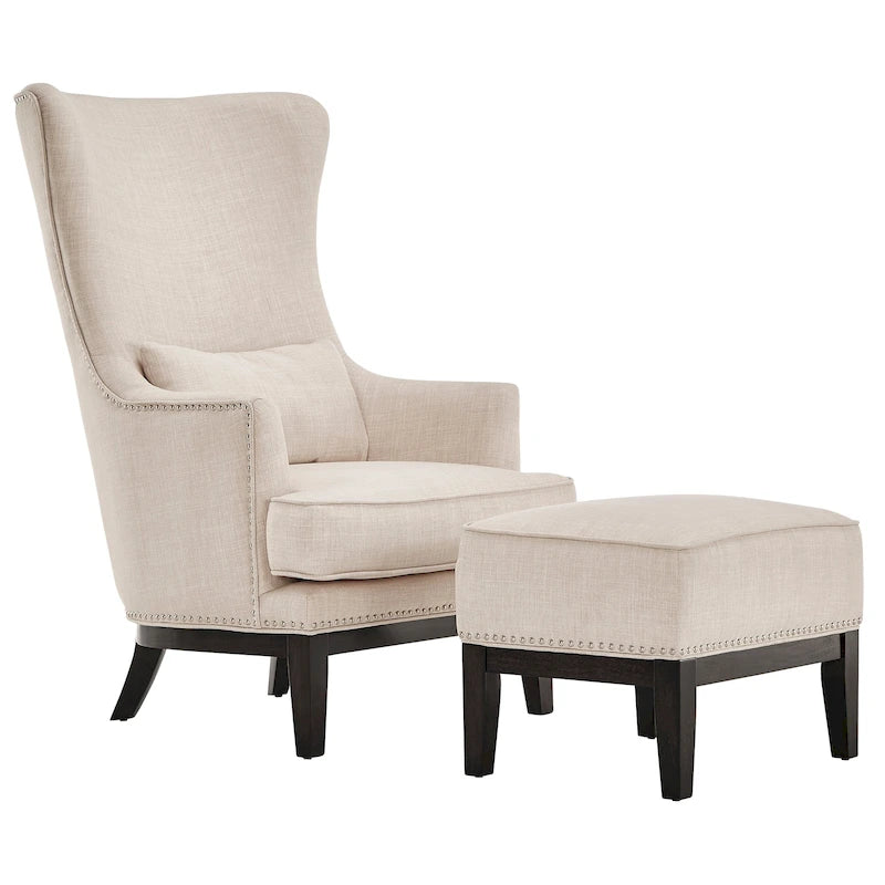 Fauteuil à dossier haut avec repose-pieds