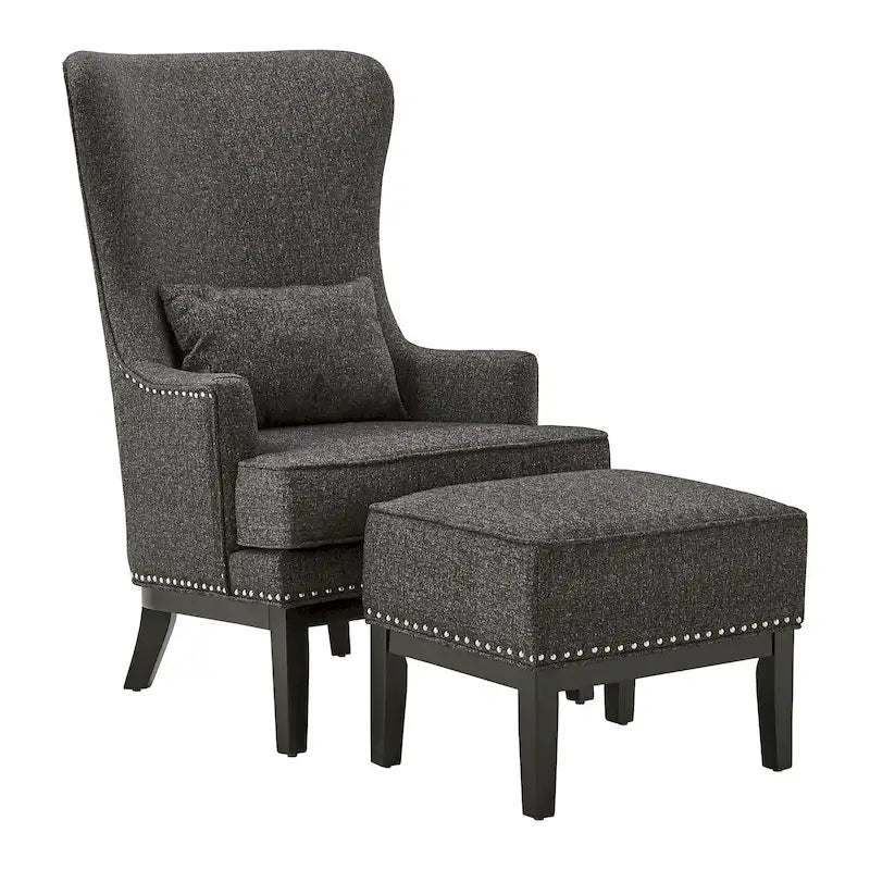Fauteuil à dossier haut avec repose-pieds