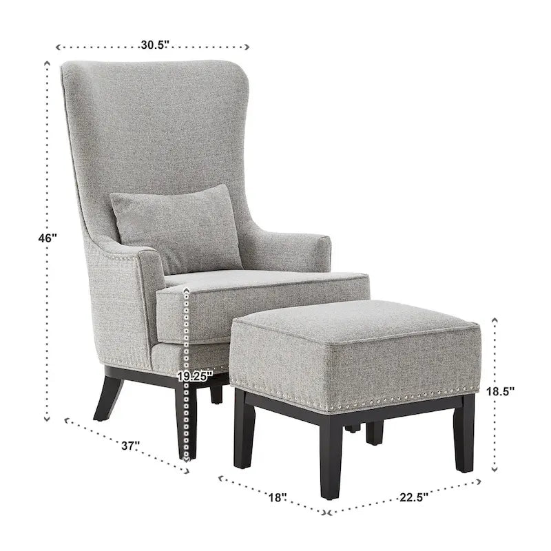 Fauteuil à dossier haut avec repose-pieds