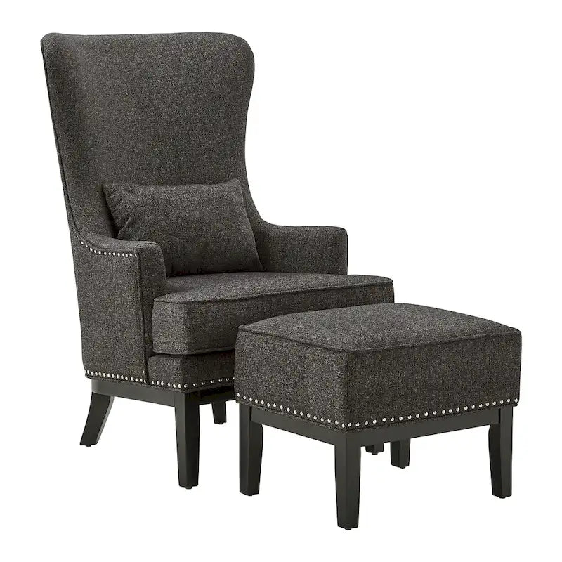 Fauteuil à dossier haut avec repose-pieds