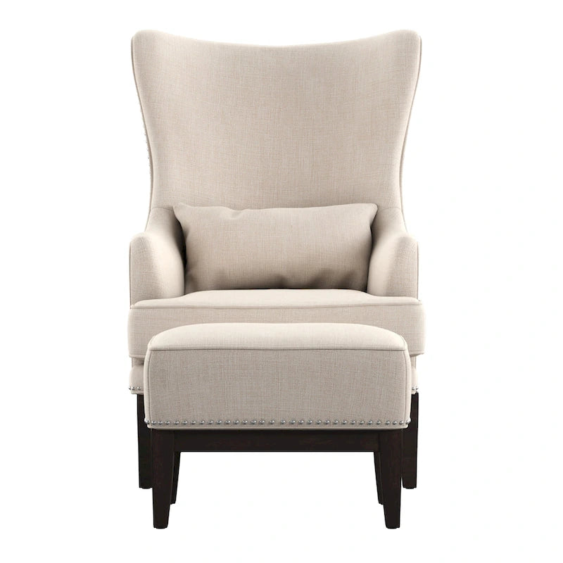 Fauteuil à dossier haut avec repose-pieds