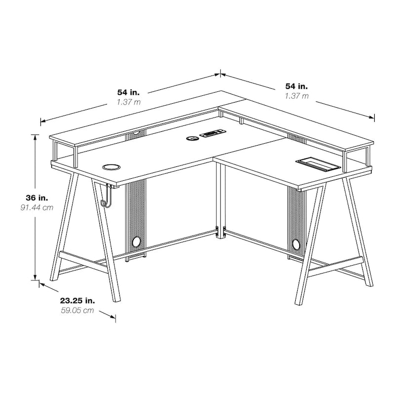 Bureau de gaming en L