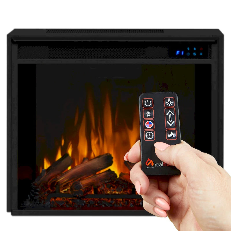 Meuble TV avec foyer électrique 56 po gris