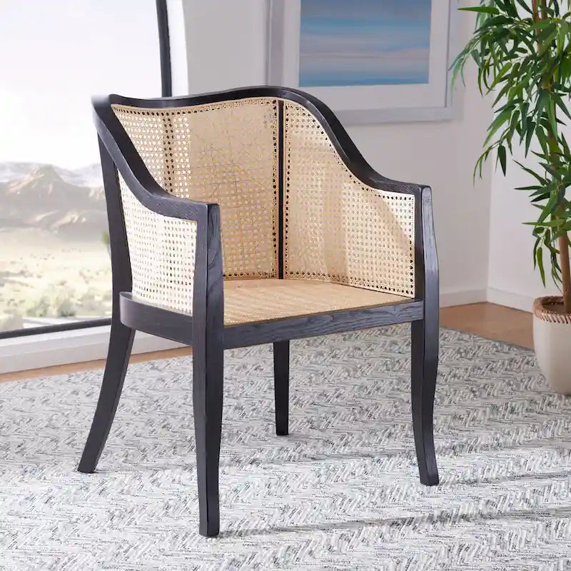 Chaise de salle à manger en cannage - 23,6 x 23,8 x 32,7 - 24 l x 24 P x 33 H