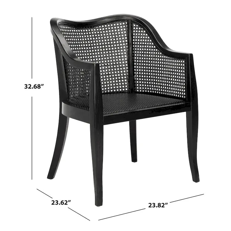 Chaise de salle à manger en cannage - 23,6 x 23,8 x 32,7 - 24 l x 24 P x 33 H