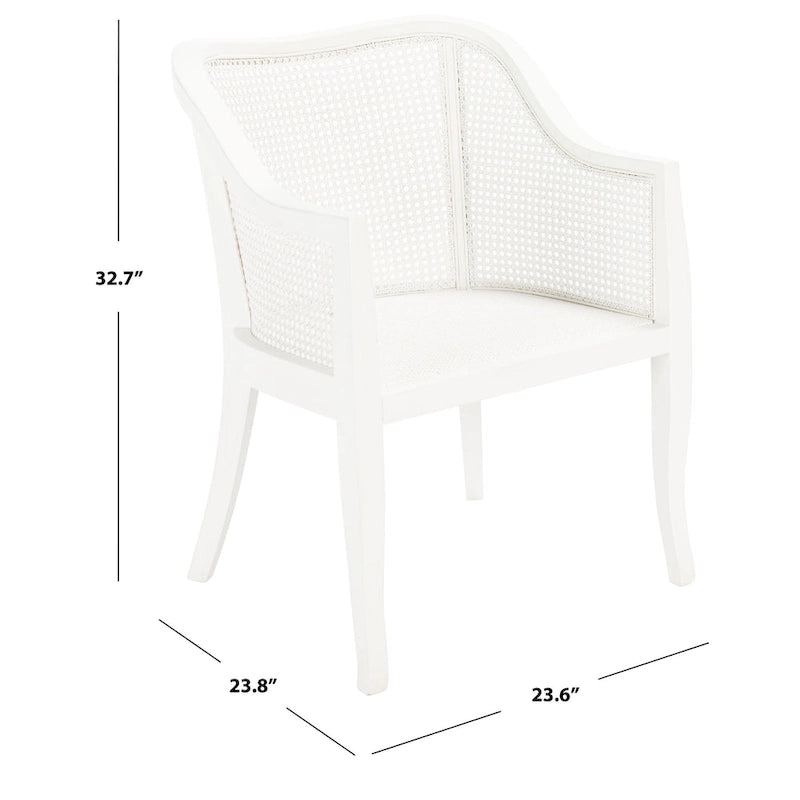 Chaise de salle à manger en cannage - 23,6 x 23,8 x 32,7 - 24 l x 24 P x 33 H