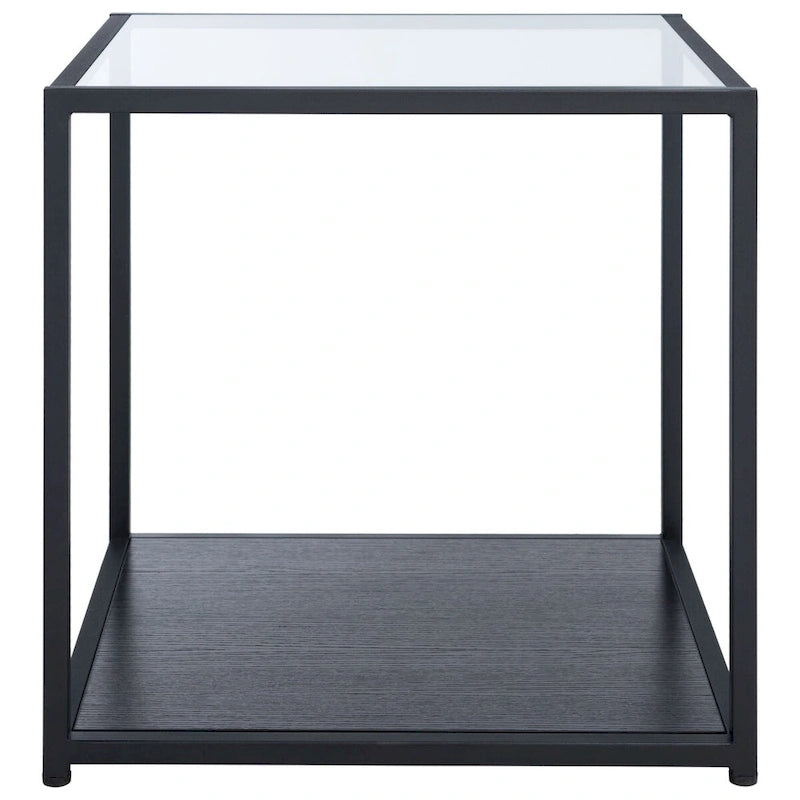 Table d'appoint carrée avec tablette inférieure - 19,7 L x 19,7 P x 19,7 H - 20 L x 20 P x 20 H